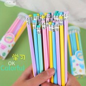 Resim 30 Adet Canlı Macaron HB Ahşap Kalemler, 1.0-1.9mm Kurşun, Karışık Renkler - Okul Malzemeleri & Yazı Temel Malzemeleri İçin İdeal, Macaron Ambalajı 
