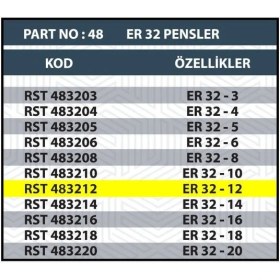 Resim ER32 12MM Cnc Pensi 