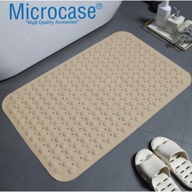 Resim Microcase Silikon Vantuzlu Masajlı Banyo Duş Ayak Kaydırmaz Paspas Duşakabin Paspası 37 x 68 cm-AL4595 