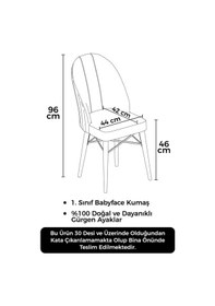 Resim Canisa Ritim Serisi, 1.sınıf Babyface Kumaş 6 Adet Su Yeşili Sandalye Siyah Gürgen Ayak Gold Halkalı Sandalye Su Yeşili Ayaklar Siyah 