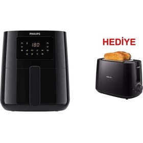 Resim Philips Airfryer L Yeni Nesil Geniş Hazneli Yağsız Hava Fritözü + Ekmek Kızartma Makinesi 