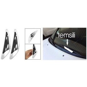 Resim Oto Silecek Rüzgarlığı Krom Siyah 