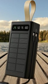 Resim P37 30000 Mah Güneş Enerjili Powerbank, Hızlı Şarj, Çift Usb Çıkışlı, Suya Ve Darbelere Dayanıklı Taşınabilir Şarj Cihazı-1462 BEYAZ 