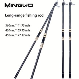 Resim Hafif Uzun Menzilli Olta Karbon Fiber Olta Uzun Mesafe Olta 3.6m 4.2m 4.5m Tatlı Su Deniz Balıkçılığı Plaj Balıkçılığı Eğlence Açık Hava Dökme Çubuğu 