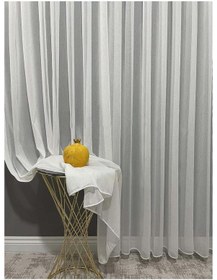 Resim As Perde Simli Çizgili Tül Perde 