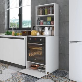 Resim Kenzlife ankastre fırın dolabı bengisu byz 165*60*56 mutfak kapaklı 