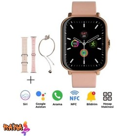 Resim Allure soft Haino Teko Watch G9 Mini Tüm Telefonlara Uyumlu 3 Kordon ve Bileklik Arama Konuşma 41mm Akıllı Saat 