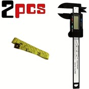 Resim 100mm 150mm elektronik dijital kaliper, karbon fiber kadran, verniyer kaliper, mikrometre ölçüm aracı, dijital cetvel, şerit ölçüsü 0-1500mm 
