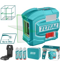 Resim Total TLL156601 Yeşil Çizgi Lazer Terazi Seviyesi 35M Dayanıklı Hassas Ölçüm Taşıma Çantalı Model 