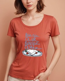 Resim Buzsuz Olur, Bunsuz Olmaz Geniş Yaka Tişört 