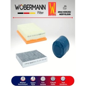 Resim Wöbermann Chevrolet Aveo 1.3 D Filtre Bakım Seti 2011-2014 3lü Karbonlu 