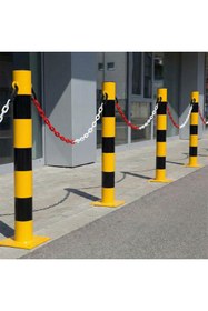 Resim İleri Trafik 3'lü Sabit Metal Direk Seti Kulaklı, Metal Duba 75 cm 