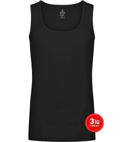 Resim Sementa SAM Erkek Modal Strech Spor Atlet 3'lü Paket - Siyah 