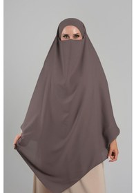 Resim Hürrem Bone Koyu Vizon Pratik Hazır Geçmeli Tesettür Eşarp Krep Bağcıklı Sufle Hijab 2313 38 Koyu Vizon 
