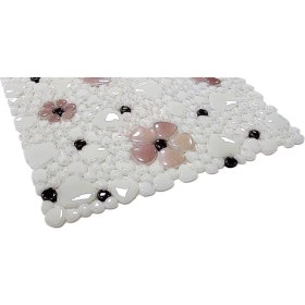 Resim MozaiKristaL Mutfak Tezgah Arası, Havuz, Banyo, Sauna, Spa, ve Yaşam Alanlarının Tüm Yüzeyleri İçin. Çiçek Desenli, 31.5X31.5 Cm. Fileli Cam Mozaik. ( 10 File Karo = 1 M2 Fiyatıdır ) 