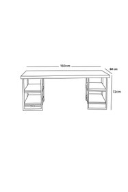 Resim Evdemo Buket Lüx Çalışma Masası Çocuk Çalışma Masası Siyah 