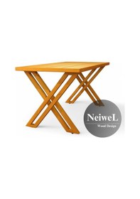 Resim Neiwel Garden Sean Doğal Ahşap Bahçe Yemek Masası-120-220 Açık Ceviz 