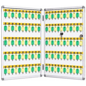 Resim 120'li İthal Alüminyum Anahtar Dolabı 40x78x5,5 Cm Gri 
