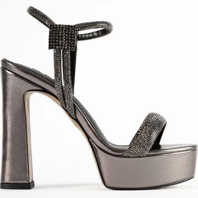 Resim Galip Ayakkabı Torin Mat Platform Kalın Topuklu Ayakkabı 13 Cm Antrasit 