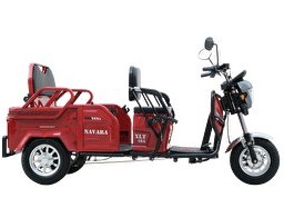 Resim Arora Navara Xlt Üç Tekerli Elektrikli Motosiklet Kırmızı 
