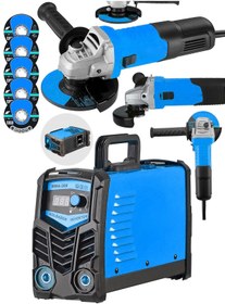 Resim MOONSHOP Pro Alman 200 Amper Profesyonel Dijital Göstergeli Invertör Kaynak Makinesi + Avuç Taşlama 