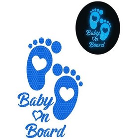 Resim Reflektörlü Arabada Bebek Var Oto Sticker Yapıştırma 
