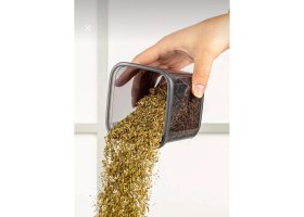 Resim Hima 48'li 96 Parça Çeyiz Seti - Etiketli Kare Erzak Saklama Kabı Çerezlik Baharatlık Bakliyat Kabı 