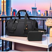 Resim Motion003 Siyah Tot Bag + Crossbody Çanta: Genişletilebilir Spor Çantası, Seyahat Ve Spor İçin Siyah El Çantası + Çapraz Çanta 