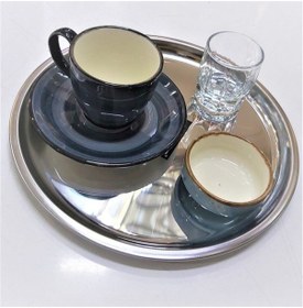 Resim Hitfoni Çelik Servis Sunum Tepsisi Kahve Tepsisi 2 Adet 