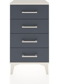 Resim Arges Komodin 4 Çekmeceli 44x30x80 Aytaşı-antrasit Aytaşı 