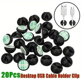 Resim 20 adet Silikon USB Kablo Klipsi, Araba Gösterge Paneli Yönetimi Organizatörü, Dash Cam ve GPS için Kolay Kurulum Kablosu Tutucu, Çok Renkli Desen Tasarımı, Araba Aksesuarları, Araba Elektronik Aksesuarları 