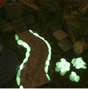 Resim VİCEM BUFFER® Gece Karanlıkta Işık Vererek Parlayan Dekoratif Çakıl Taşları 