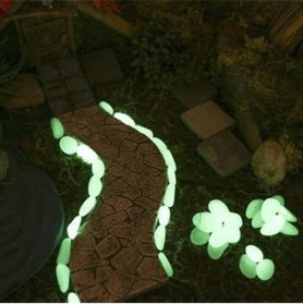 Resim VİCEM BUFFER® Gece Karanlıkta Işık Vererek Parlayan Dekoratif Çakıl Taşları 