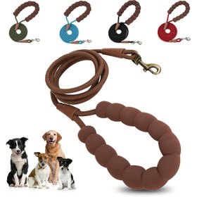 Resim LL039 - 1.5 metre uzunluğunda evcil köpek tasması, yüksek yoğunluklu dokuma ip ile yumuşak sap 