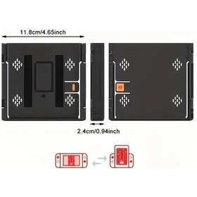Resim Sunshine022 Nintendo Switch Ve Ns Oled İçin Siyah Dikey Tutacak Flip Joystick Kumanda Aksesuarı 