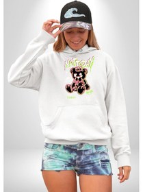 Resim Bugün Değil Kadın Erkek Beyaz Kapüşonlu Sweatshirt Hoodie Beyaz 