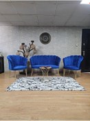 Resim ZAFİR Gold Kaplama Tel Ayak Papatya Çay Seti Koltuk Takımı , Balkon, Salon, Ofis, Cafe Koltuk Takımı 