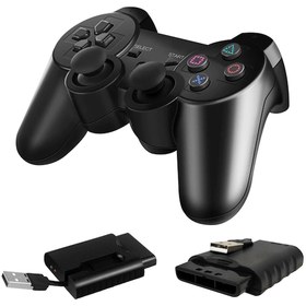 Resim Oyun Kolu Pilli Kablosuz Titreşimli Ps2/Ps3/Pc 3In1 2.4G Plx-2095 