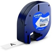 Resim Dymo S0721660 Letratag Plastik Etiket 12 Mm X 4 Metre Beyaz 91201 