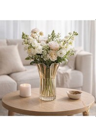 Resim Teal Cam Vazo - Amber Kahverengi 