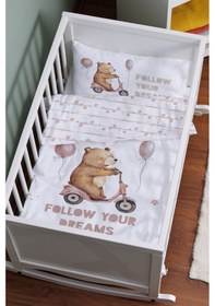 Resim Organik Anne Yanı Nevresim Takımı 60x100 - Minik Gezgin 