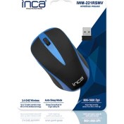 Resim Inca IWM-221RSMV Track Red Sensör Mavi Kablosuz Nano Alıcılı Mouse 
