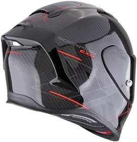Resim Scorpion EXO R1 Evo Carbon Cynergy Spor Motosiklet Kask Siyah Kırmızı 