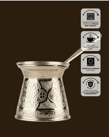 Resim Ayvalı Döküm Cezve 4 Kişilik- İndüksiyonlu Ocaklara Uyumlu 170 Ml 6014 