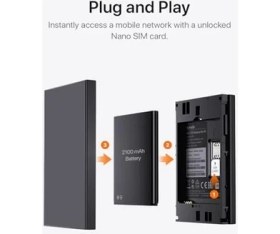 Resim Mena Rise Mf3 Wifi Sabun, Sım 4g Lte Cat4, Kablosuz Wifi 6 AX300 Taşınabilir, Şarj Edilebilir Pil, Usb-C Bağlantı Noktası, Wpa3, Sım'li Wifi Hotspot, Yapılandırmasız, Tak ve Çalıştır 