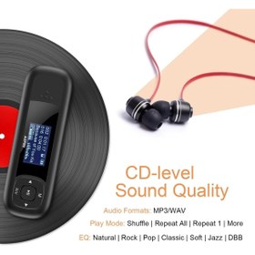 Resim AGPTEK 8GB USB MP3 Çalar U3, 1" Ekranlı, FM Kayıt Özellikli, AAA Pilli, SD Kart Destekli 