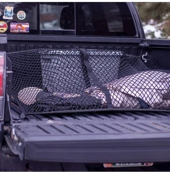 Xuweiwei 1 Adet Siyah Siyah Ağır Hizmet Polyester Çekme Kamyonet Yatak Filesi Yüksek Esneklik