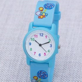 Resim Saattino Renkli Şekerli Motifli Analog 6-13 Yaş Çocuk Kol Saati ST-303862 