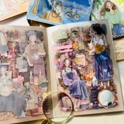 Resim Anime Temalı 20 Yaprak Scrapbook Çıkartmaları - Günlük Tutma, Scrapbooking ve Günlük Süsleme için Düzensiz Şekiller, Balıksırtı Desenleri & Simli Vurgular ile 160+ Adet Kendinden Yapışkanlı Mat Plastik Etiketler 