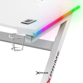 Resim Xprime Markus Rgb Ledli Oyuncu Masası Beyaz 